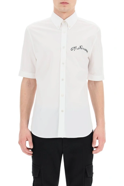 Shop Alexander Mcqueen Logo Short In White