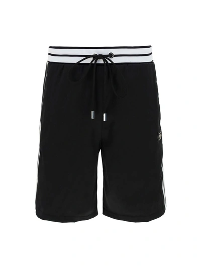 Shop Philipp Plein Logo Patch Shorts In Black