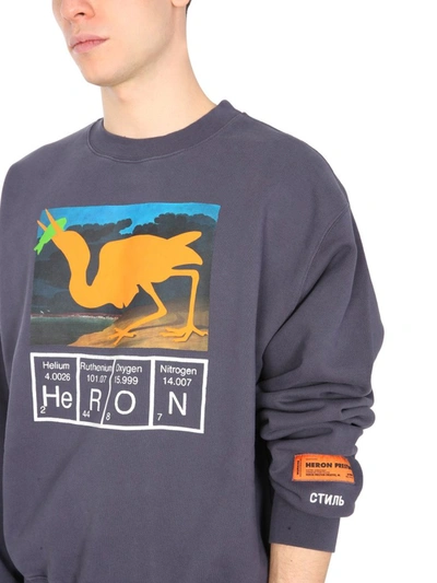 Shop Heron Preston Heron Print Sweatshirt In Grey