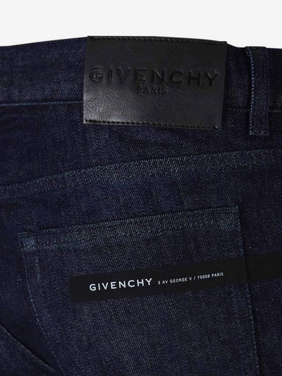 Shop Givenchy Address Print Slim In Navy