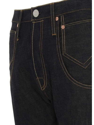 Shop Junya Watanabe X Levi's Logo Tag Jeans In Blue
