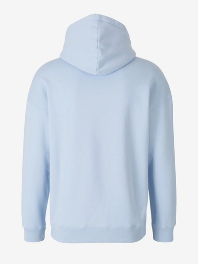 Shop Givenchy Refracted Embroidered Logo Hoodie In Blue