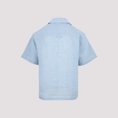 Shop Jacquemus La Chemise Jean Bowling Shirt In Blue