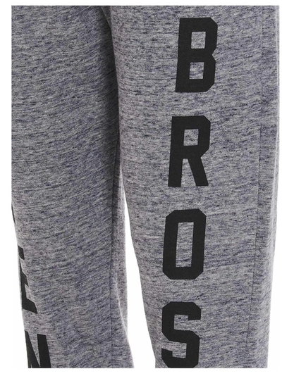 Shop Dsquared2 Slogan Print Track Pants In Grey