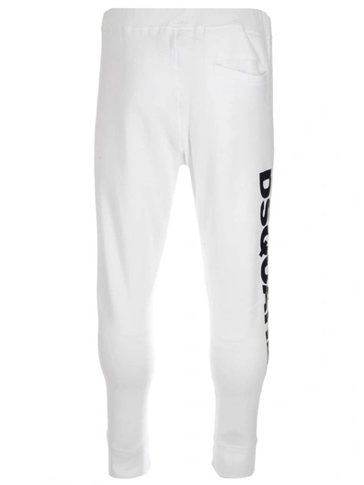 Shop Dsquared2 Logo Print Track Pants In White