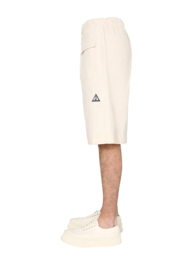 Shop Jil Sander Drawstring Waist Cargo Shorts In Beige