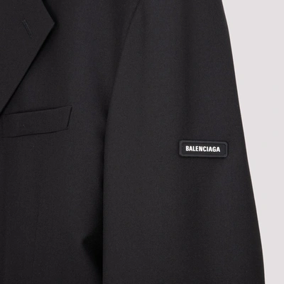Shop Balenciaga Hybrid Blazer Coat In Black
