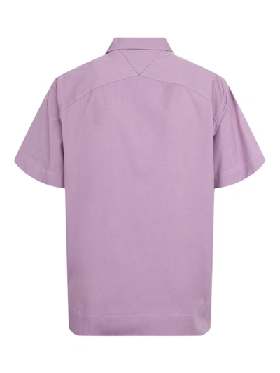 Shop Bottega Veneta Short Sleeve Military Shirt In Purple