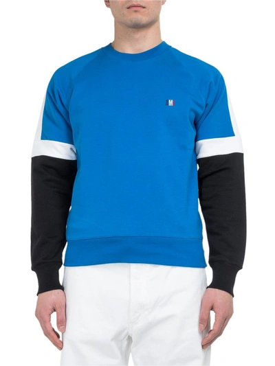 Shop Ami Alexandre Mattiussi Colorblock Sweatshirt In Blue