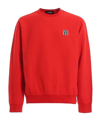 Shop Dsquared2 Logo Patch Sweatshirt In Red