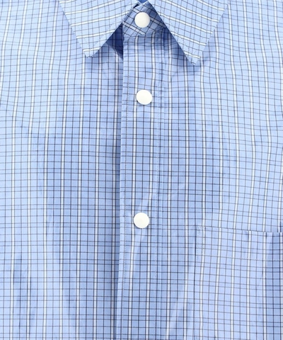 Shop Thom Browne Snap Front Waterproof Overshirt In Blue