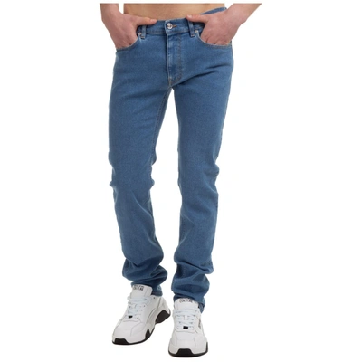 Shop Versace Straight Leg Jeans In Blue