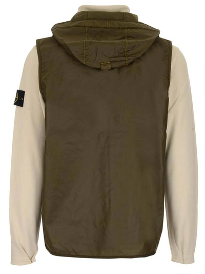 Shop Stone Island Layered Sweatshirt Vest In Multi