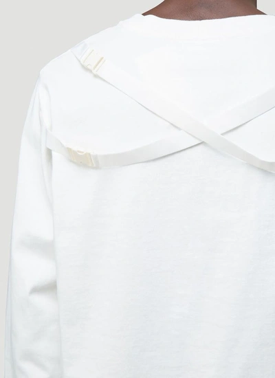 Shop Helmut Lang Chest Logo Intarsia Jumper In White