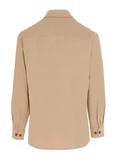 Shop Lemaire Chest Pockets Long In Beige