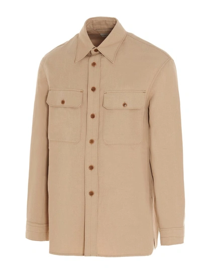 Shop Lemaire Chest Pockets Long In Beige