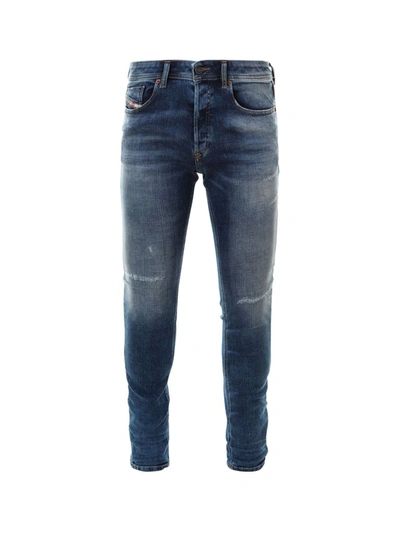 Shop Diesel Sleenker Skinny Jeans In Blue