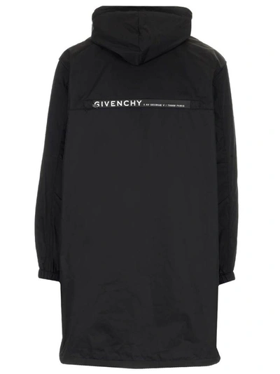 Shop Givenchy Foldable Logo Band Parka In Black
