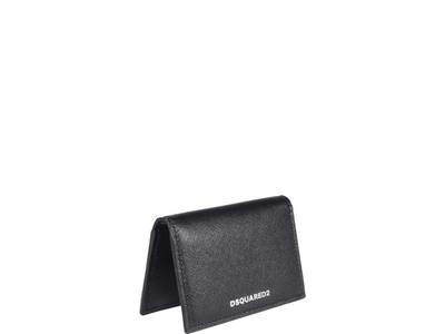 Shop Dsquared2 Logo Plaque Folded Wallet In Black