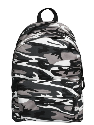 Shop Balenciaga Explorer Camouflage Print Backpack In Multi