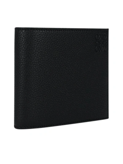 Shop Loewe Logo Embossed Bifold Wallet In Black