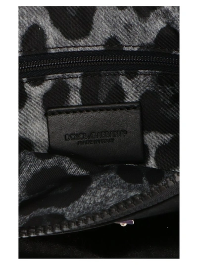 Shop Dolce & Gabbana Logo Plaque Strap Pouch In Black