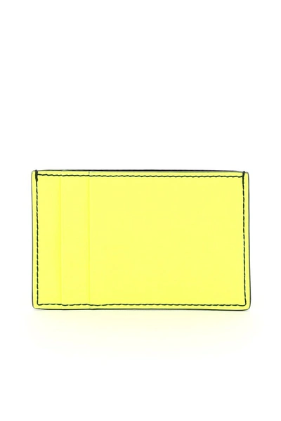 Shop Alexander Mcqueen Logo Print Cardholder In Yellow