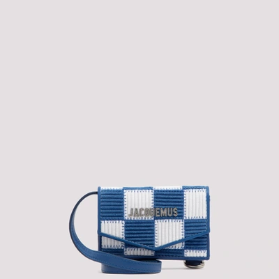 Shop Jacquemus Le Porte Azur Strapped Cardholder In Blue