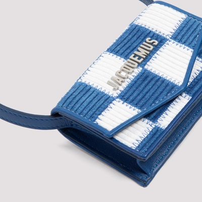 Shop Jacquemus Le Porte Azur Strapped Cardholder In Blue