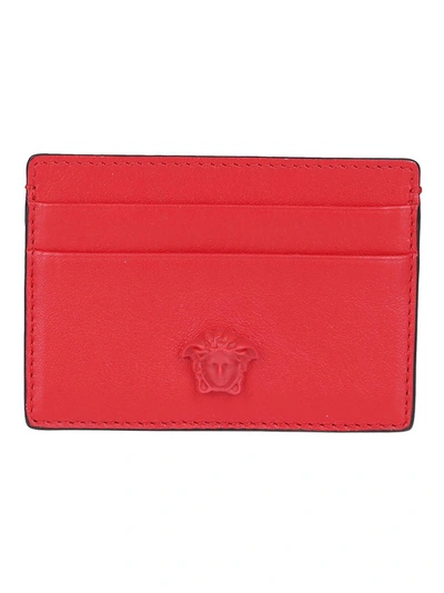 Shop Versace La Medusa Cardholder In Red