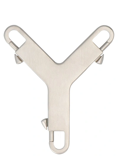 Shop Rick Owens Phlegethon Cereberus Keychain In Silver