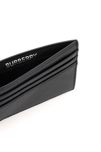 Shop Burberry London Check Money Clip Card Case In Black