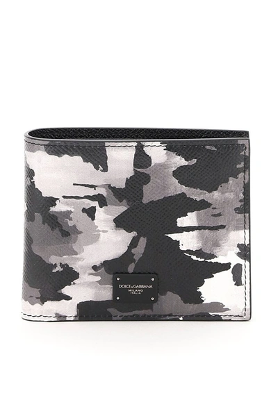 Shop Dolce & Gabbana Camouflage Bifold Wallet In Multi