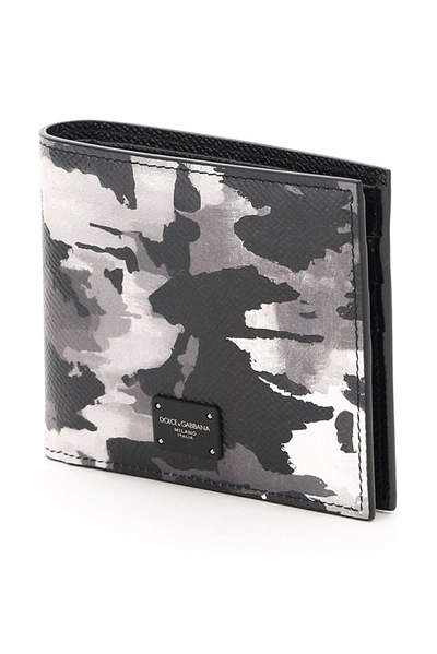 Shop Dolce & Gabbana Camouflage Bifold Wallet In Multi