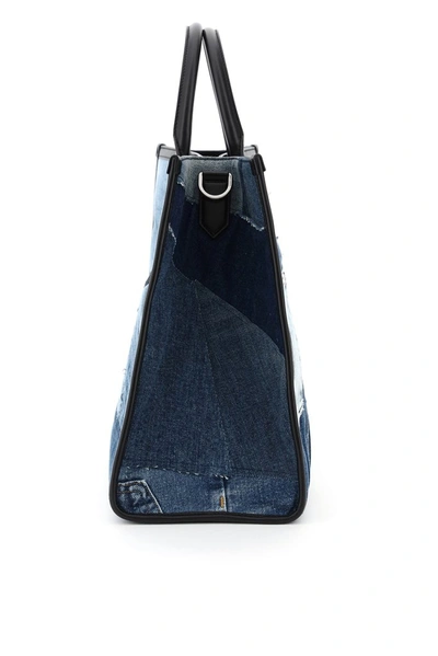Shop Dolce & Gabbana Patchwork Denim Tote Bag In Blue