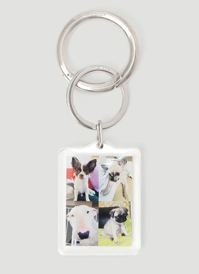 Shop Balenciaga Pets Dog Keyring In White