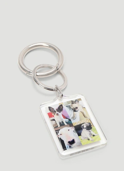 Shop Balenciaga Pets Dog Keyring In White