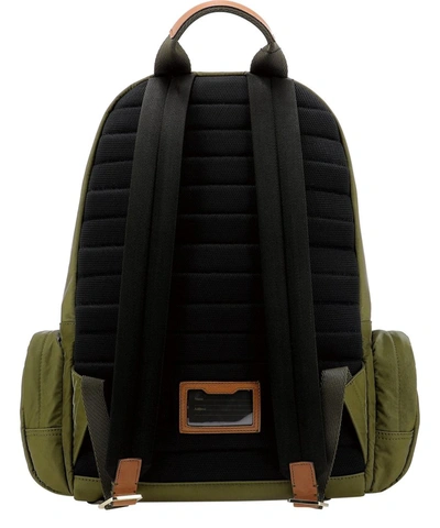 Shop Dolce & Gabbana Logo Plaque Backpack In Green