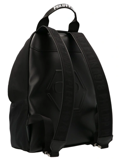 Shop Philipp Plein Logo Plaque Backpack In Black