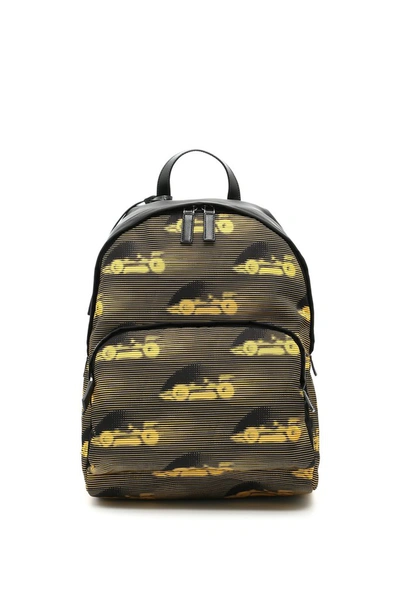 Shop Prada Graphic Printed Backpack In Multi