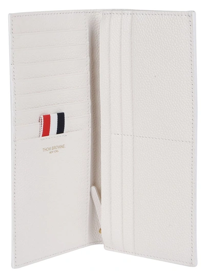 Shop Thom Browne Rwb Striped Wallet In White