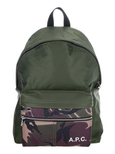 Shop Apc A.p.c Camden Camouflage Backpack In Green