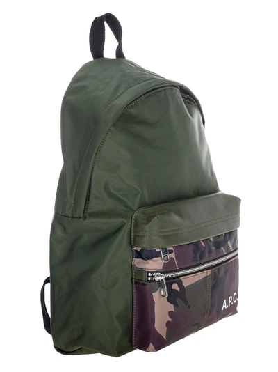 Shop Apc A.p.c Camden Camouflage Backpack In Green