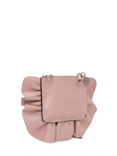 Shop Red Valentino Redvalentino Rock Ruffled Clutch Bag In Pink