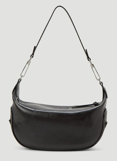 Shop By Far Ami Shoulder Bag In Black