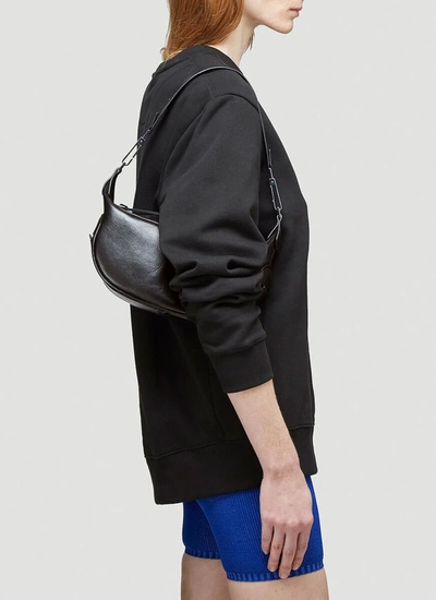Shop By Far Ami Shoulder Bag In Black