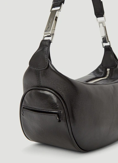 Shop By Far Ami Shoulder Bag In Black