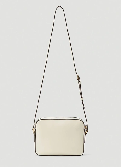 Shop Gucci Horsebit 1955 Small Shoulder Bag In White