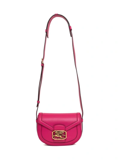 Shop Etro Pegaso Plaque Shoulder Bag In Pink
