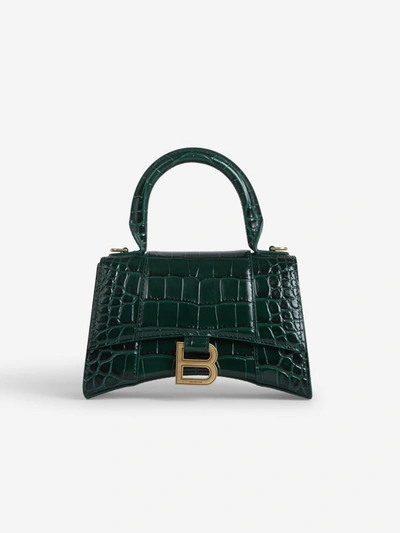 Shop Balenciaga Hourglass Xs Top Handle Bag In Green